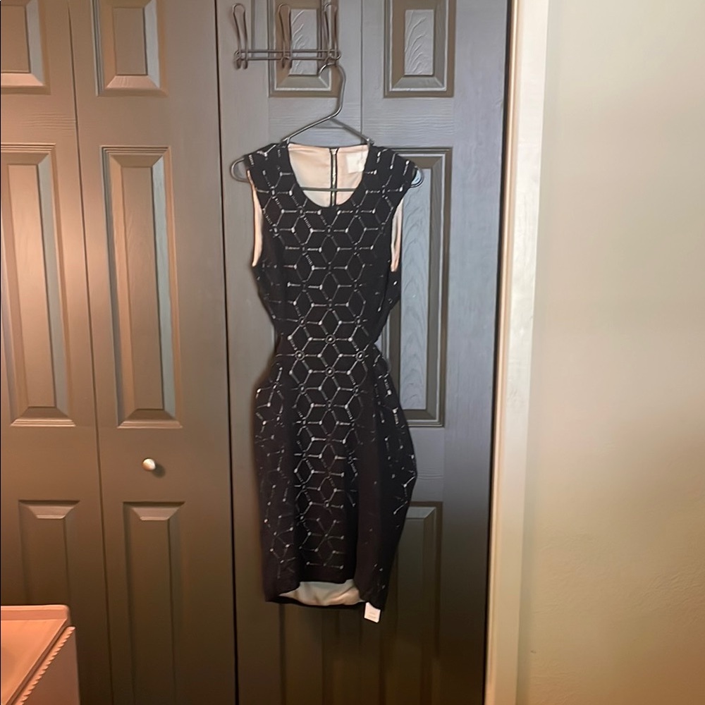 Black Fitted semi backless Dress for Cocktail
